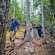 A group of people traversing a section of the Chilkoot Trail in Skagway, Alaska.
